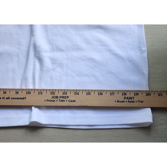 TOP/BLOUSE-WHITE STAG-White-Long Sleeves-Basic Style-Cotton - Size LG (12-14) - Picture 8 of 10